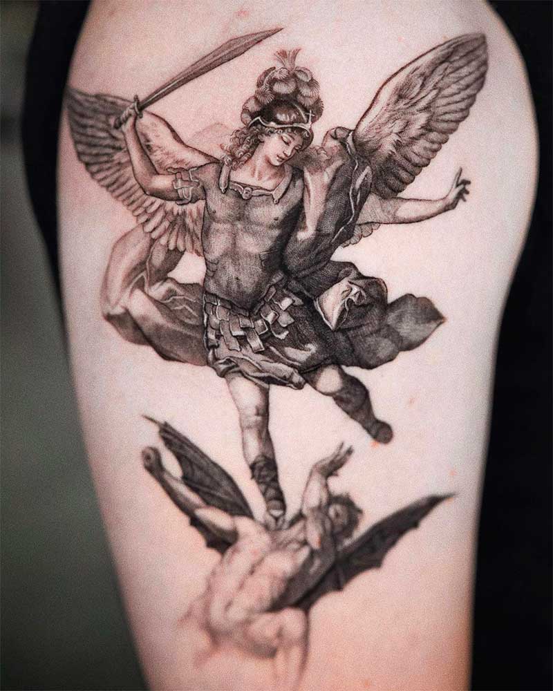 Good vs evil tattoo for menTikTok Search